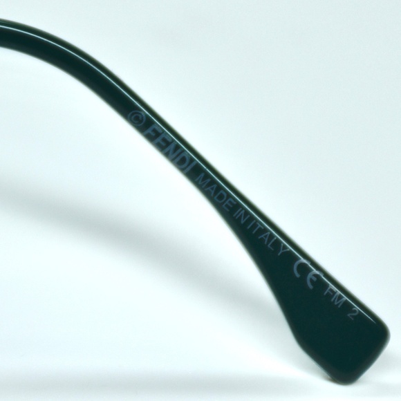 FENDI FF0248/S 1EDXR MATT GEEN TURQUOISE WAVES ROUND SUNGLASSES. 53m - Picture 11 of 12